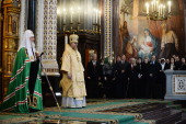 У Неділю м'ясопусну Святіший Патріарх Кирил звершив Літургію в Храмі Христа Спасителя в Москві