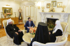 Întâlnirea Sanctității Sale Patriarhul Chiril cu guvernatorul regiunii Astrahan A.A. Jilkin și mitropolitul de Astrahan și Kamyzeak Nicon