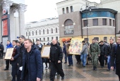În toate gările de cale ferată ale capitalei Rusiei au fost săvârșite Te-Deum-uri pentru pace