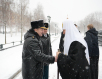 Depunerea coroanei de flori la mormântul Ostașului necunoscut lângă zidurile Kremlinului de Ziua apărătorului Patriei