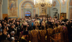 Патриаршее служение в канун Недели Торжества Православия в Заиконоспасском ставропигиальном монастыре