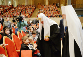 Sanctitatea Sa Patriarhul Chiril a vizitat sărbătoarea pentru copii „Ziua cărții ortodoxe” la catedrala „Hristos Mântuitorul”