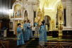 Патриаршее служение в канун праздника Благовещения Пресвятой Богородицы в Храме Христа Спасителя в Москве