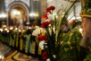 Slujirea Patriarhului în ajunul sărbătorii Intrării Domnului în Ierusalim în catedrala „Hristos Mântuitorul”, or. Moscova