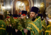 Slujirea Patriarhului în ajunul sărbătorii Intrării Domnului în Ierusalim în catedrala „Hristos Mântuitorul”, or. Moscova