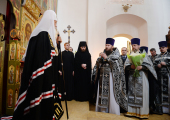 În Lunea Mare Sanctitatea Sa Patriarhul Chiril a săvârșit Liturghia Darurilor mai înainte Sfințite la mănăstirea stavropighială Donskoi