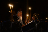 Святіший Патріарх Кирил звершив утреню Великого П'ятка з читанням дванадцяти Страсних Євангелій