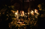 Святіший Патріарх Кирил звершив утреню Великої Суботи з чином поховання в Храмі Христа Спасителя