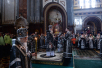 Патріарше служіння у Велику П'ятницю в Храмі Христа Спасителя в Москві. Вечірня з винесенням Плащаниці