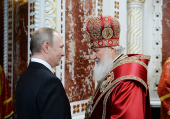 Вітання Президента Росії В.В. Путіна Святішому Патріарху Кирилу зі святом Пасхи