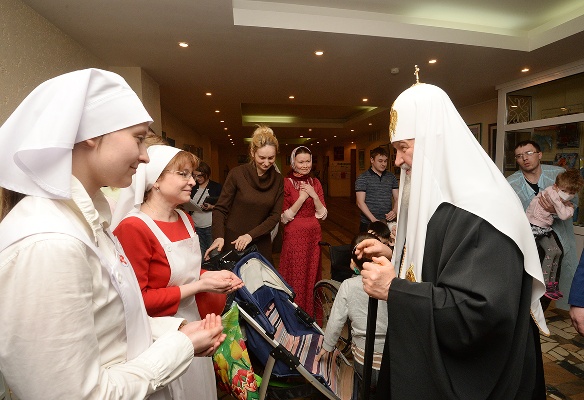 Посещение Святейшим Патриархом Кириллом Российской детской клинической больницы в Москве