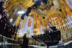 Пасхальна велика вечірня в Храмі Христа Спасителя в Москві