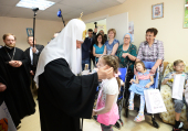 De sărbătoarea Paștelor Sanctitatea Sa Patriarhul Chiril a vizitat Spitalul clinic de copii din Rusia, or. Moscova