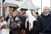 Sanctitatea Sa Patriarhul Chiril și primarul Moscovei S.S. Sobeanin au vizitat festivalul „Darul Pascal” în capitala rusă