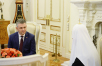Întâlnirea Sanctității Sale Patriarhul Chiril cu Președintele Republicii Moldovenești Nistrene V.N. Krasnoselskiy