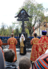 Освящение креста-памятника на месте гибели великого князя Сергея Александровича в Кремле