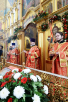 Патриаршее служение в день памяти великомученика Георгия Победоносца в Георгиевском храме на Поклонной горе в Москве