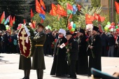 Патриарший экзарх всея Беларуси принял участие в возложении венков к монументу Победы в Минске