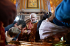 Патриаршее служение в канун дня памяти святителя Николая Чудотворца в Храме Христа Спасителя в Москве. Принесение мощей святителя Николая