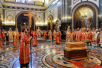 Патриаршее служение в день памяти святителя Николая Чудотворца в Храме Христа Спасителя в Москве