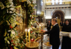 Посещение Президентом России В.В. Путиным Храма Христа Спасителя в Москве