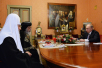 Întâlnirea Sanctității Sale Patriarhul Chiril cu Președintele Rusiei și Președintele Guvernului Rusiei. Convorbirea lui V.V. Putin cu Sanctitatea Sa Patriarhul Bisericii Copte Tavadros II