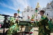 У день П’ятидесятниці Блаженніший митрополит Онуфрій очолив святкове богослужіння у Києво-Печерській Лаврі