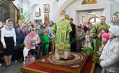 В праздник Пятидесятницы Патриарший экзарх всея Беларуси совершил Литургию в Свято-Духовом кафедральном соборе Минска