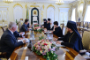 Встреча Святейшего Патриарха Кирилла с министром внешнеэкономических связей и иностранных дел Венгрии П. Сийярто