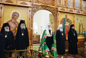 Предстоятель Руської Церкви звершив Літургію в Миколо-Вяжищському ставропігійному монастирі