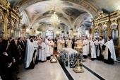 În catedrala „Arătarea Domnului” din Moscova a fost săvârșită slujba înmormântării pictorului I.S. Glazunov
