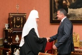Святейший Патриарх Кирилл встретился с Президентом Южной Осетии