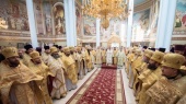 В день памяти святой равноапостольной княгини Ольги Предстоятель Украинской Православной Церкви совершил Литургию в Ольгинском соборе Киева