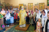 В день памяти равноапостольной великой княгини Ольги Патриарший экзарх всея Беларуси совершил Литургию в Ольгинском храме Минска