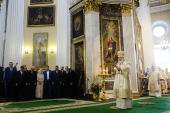 В День Крещения Руси Предстоятель Русской Церкви возглавил церковные торжества в Санкт-Петербурге
