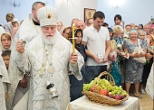 В праздник Преображения Господня Патриарший экзарх всея Беларуси совершил Литургию в Спасо-Преображенском храме Минска