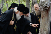 Святейший Патриарх Кирилл посетил скиты Соловецкого монастыря на острове Анзер
