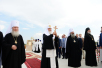 Vizita Patriarhului la Mitropolia de Kurgan. Sfințirea pietrei de temelie în fundamentul bisericii „Sfânta Treime” din Kurgan
