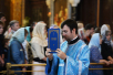 Slujirea Patriarhului în ajunul sărbătorii Nașterii Preasfintei Născătoare de Dumnezeu în catedrala „Hristos Mântuitorul”, or. Moscova