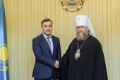 Состоялась встреча главы Казахстанского митрополичьего округа с министром по делам религий и гражданского общества Республики Казахстан