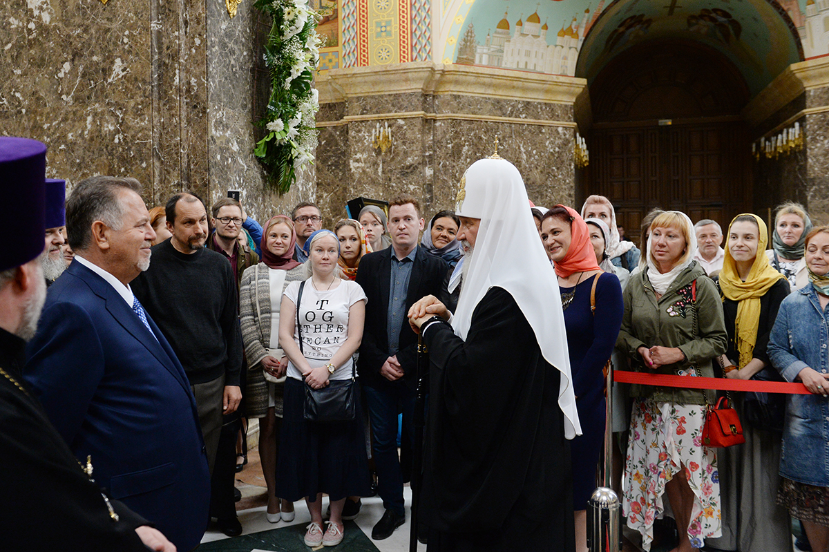 Vizita Patriarhului la Eparhia de Kaliningrad. Dumnezeiasca Liturghie în catedrala „Hristos Mântuitorul” din Kaliningrad
