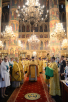 Slujirea Patriarhului de ziua pomenirii Sfântului Ierarh al Moscovei Petru în catedrala „Adormirea Maicii Domnului” din Kremlin, or. Moscova