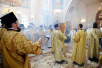 Slujirea Patriarhului în Duminica a 14-a după Cincizecime la mănăstirea „Acoperământul Maicii Domnului” din Hotkovo