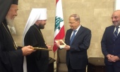 Președintele Departamentului pentru relațiile externe bisericești al Patriarhiei Moscovei s-a întâlnit cu Președintele Libanului