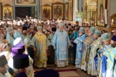 Патриарший экзарх всея Беларуси возглавил торжества по случаю 145-летия освящения Успенского соборе в городе Речице Гомельской области