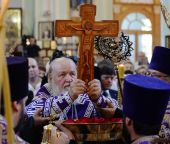Întâistătătorul Bisericii Ortodoxe Ruse a săvârșit privegherea în catedrala „Icoana Maicii Domnului de Kazan” din or. Astrahan