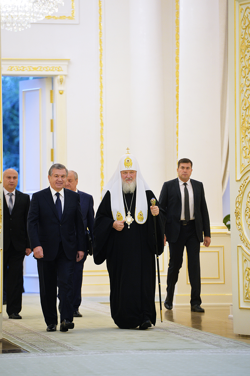 Vizita Patriarhului la Eparhia de Tașkent. Întâlnirea cu Președintele Republicii Uzbekistan Sh.M. Mirziyoyev