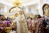 Предстоятель Русской Церкви совершил великое освящение Успенского кафедрального собора в Ташкенте