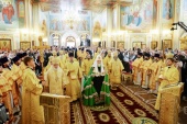 В Неделю 19-ю по Пятидесятнице Святейший Патриарх Кирилл совершил Литургию в Михайловском кафедральном соборе Ижевска