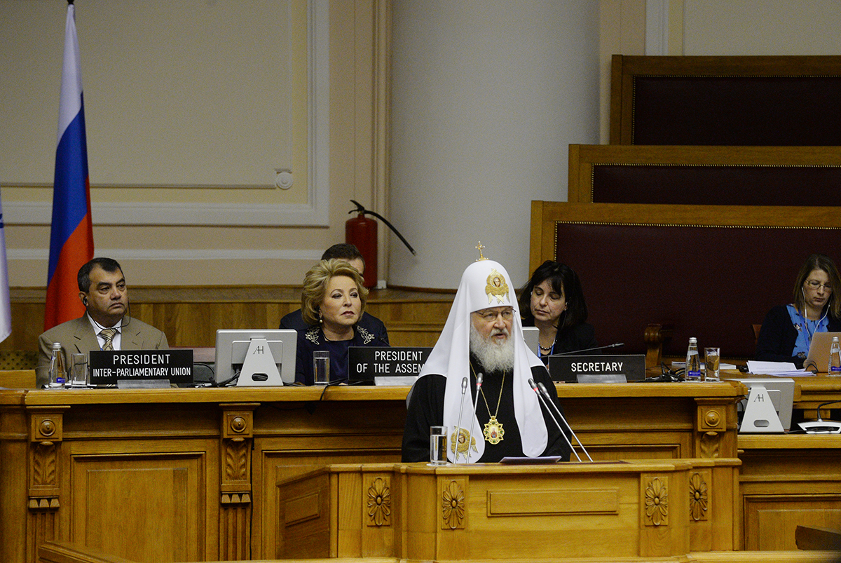 Патриарший визит в Санкт-Петербургскую митрополию. Выступление на 137-й Ассамблее Межпарламентского союза